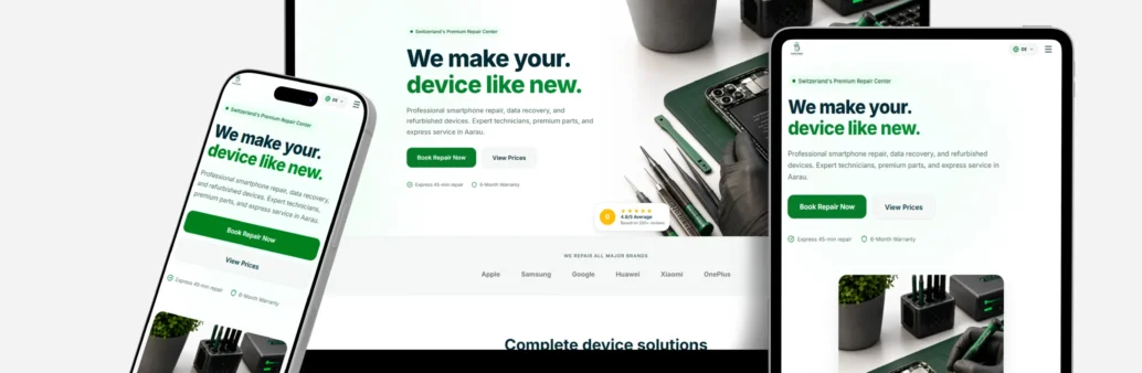 Phonemaker business website design and development Switzerland by Zypher Tech