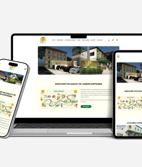 Junior Kuppanna restaurant website development Sri Lanka by Zypher Tech