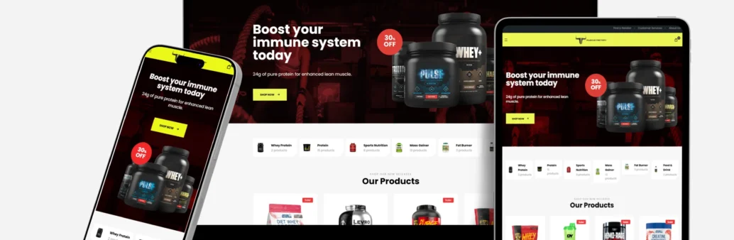 The Muscle Factory e-commerce website development Sri Lanka by Zypher Tech