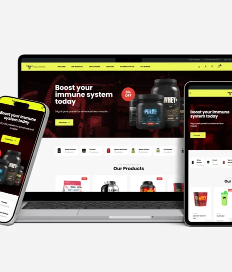 The Muscle Factory e-commerce website development Sri Lanka by Zypher Tech